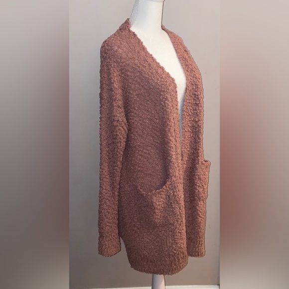 Oceanus Popcorn Knit Open Front Cardigan - Picture 2 of 11